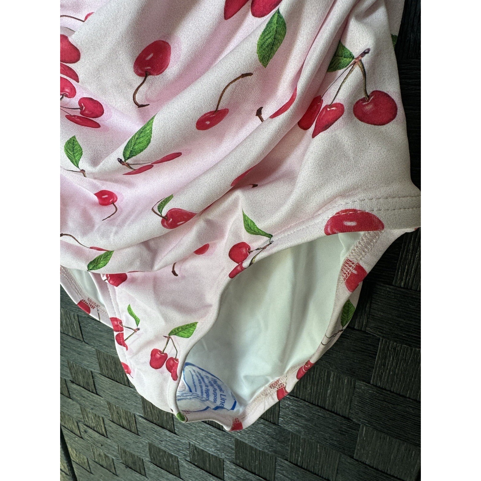 Pink Desert Women's Cherry One-Piece Swimsuit One Strap Size S Nwt — image 6 of 8